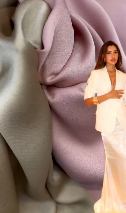 Красивая ткань с двусторонней основой Eva креп