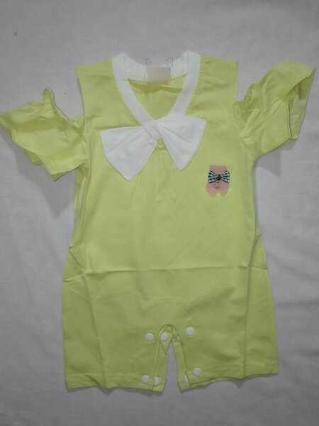 Barboteuse combinaison bébé fille vert citron