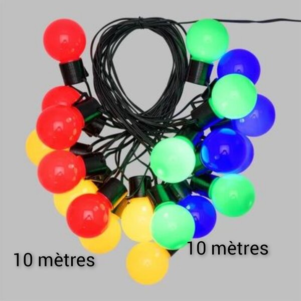 Guirlande LED multicolore 10m