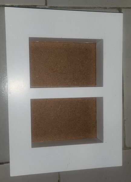 Cadre photo double blanc