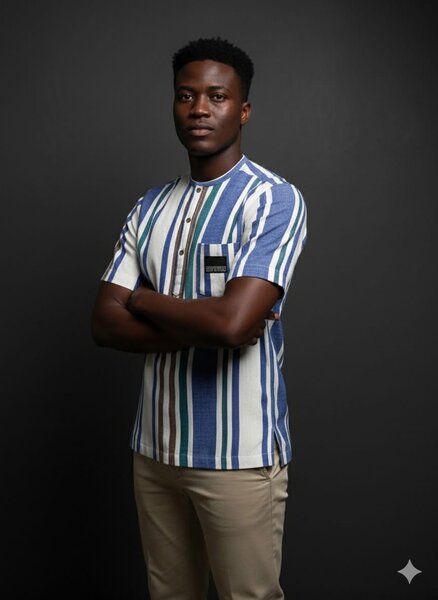 Tunique à rayures pour hommes