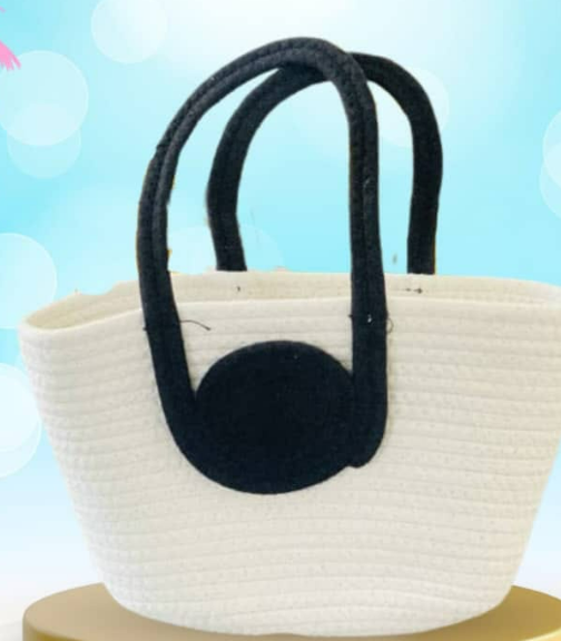 woven straw bag