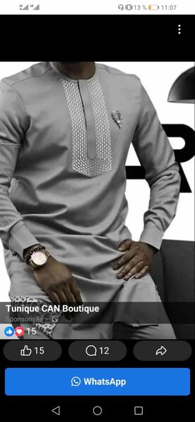 Ensemble tunique homme