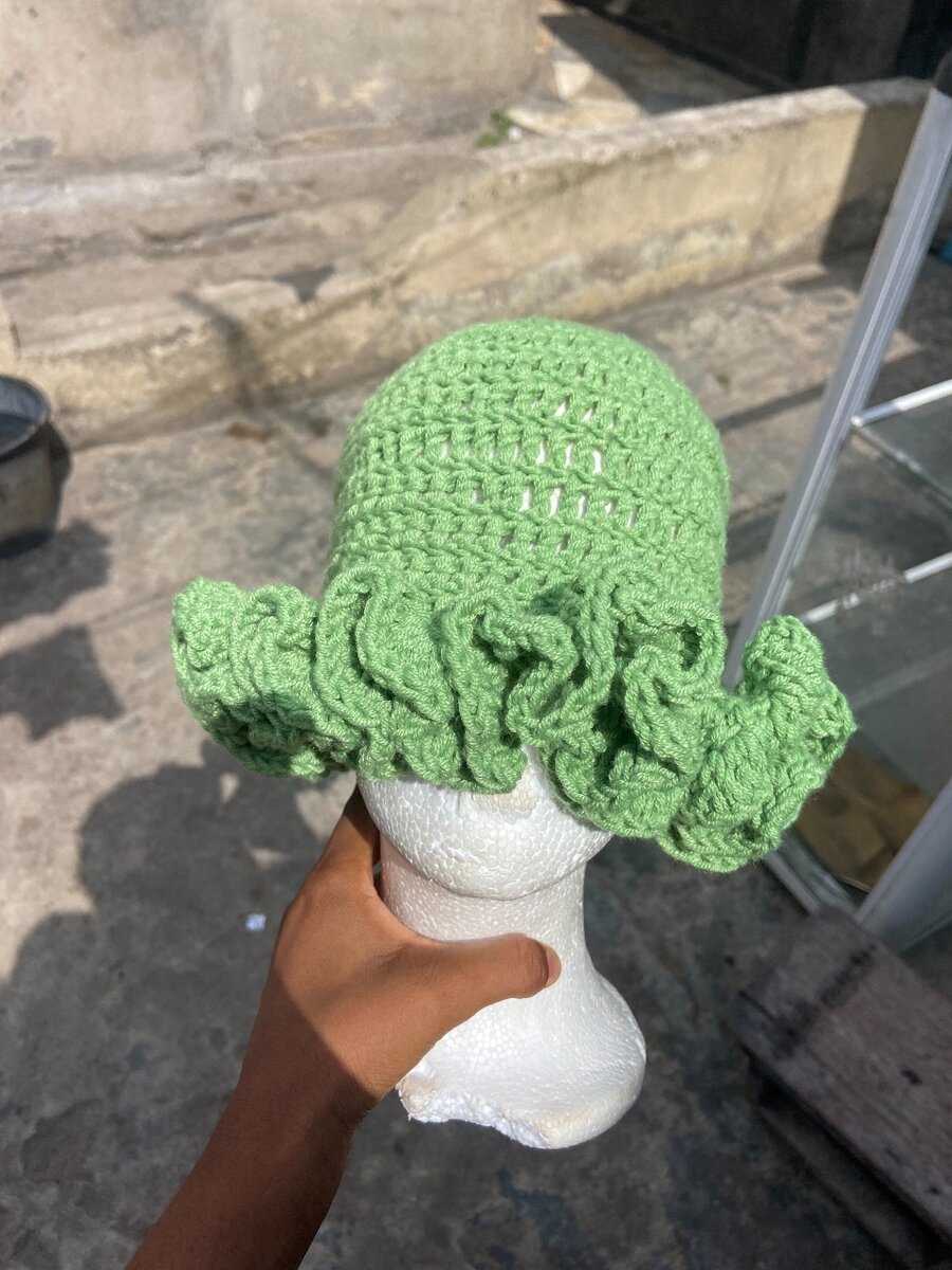 Crochet Ruffles Hat