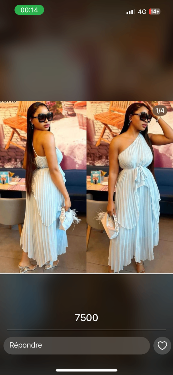 Robe Plissée Asymétrique Élégante