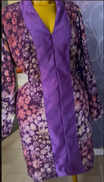 Kimono en soie coloré