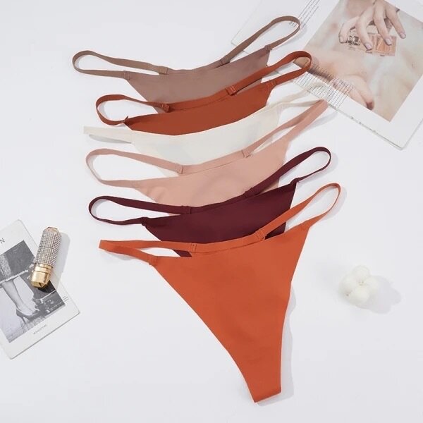 6 pieces of invisible g-string panties