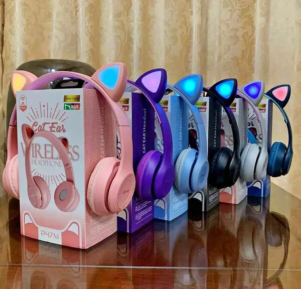 Casque sans fil oreilles de chat