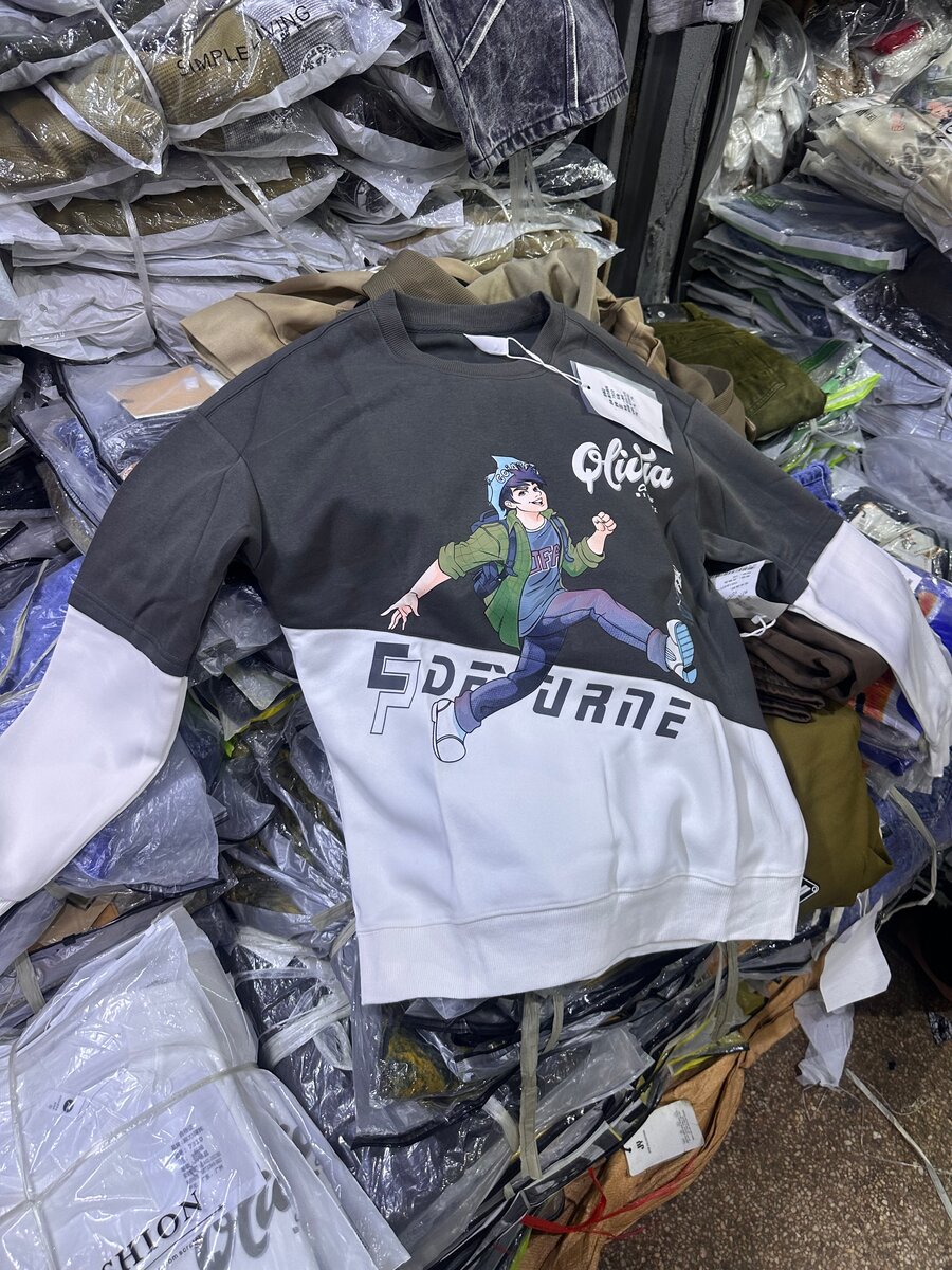 Sweat-shirt manga décontracté