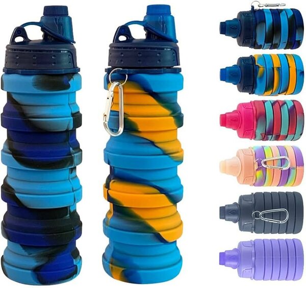 Bouteille Repliable Silicium Colorée