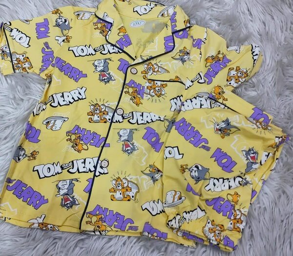 Pyjama Tom et Jerry jaune pour enfant