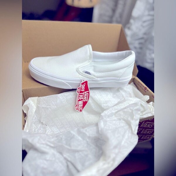 Baskets Blanches Vans Slip-On