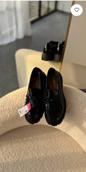 Eden Black Chunky loafers