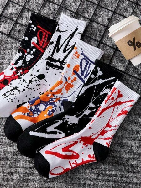 Chaussettes tendance graffiti