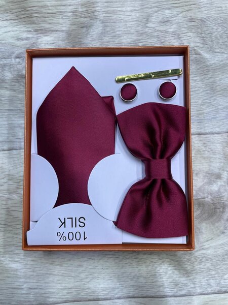 Set noeud papillon en soie