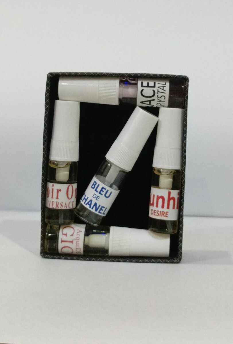 Pack of 5 branded perfume testers