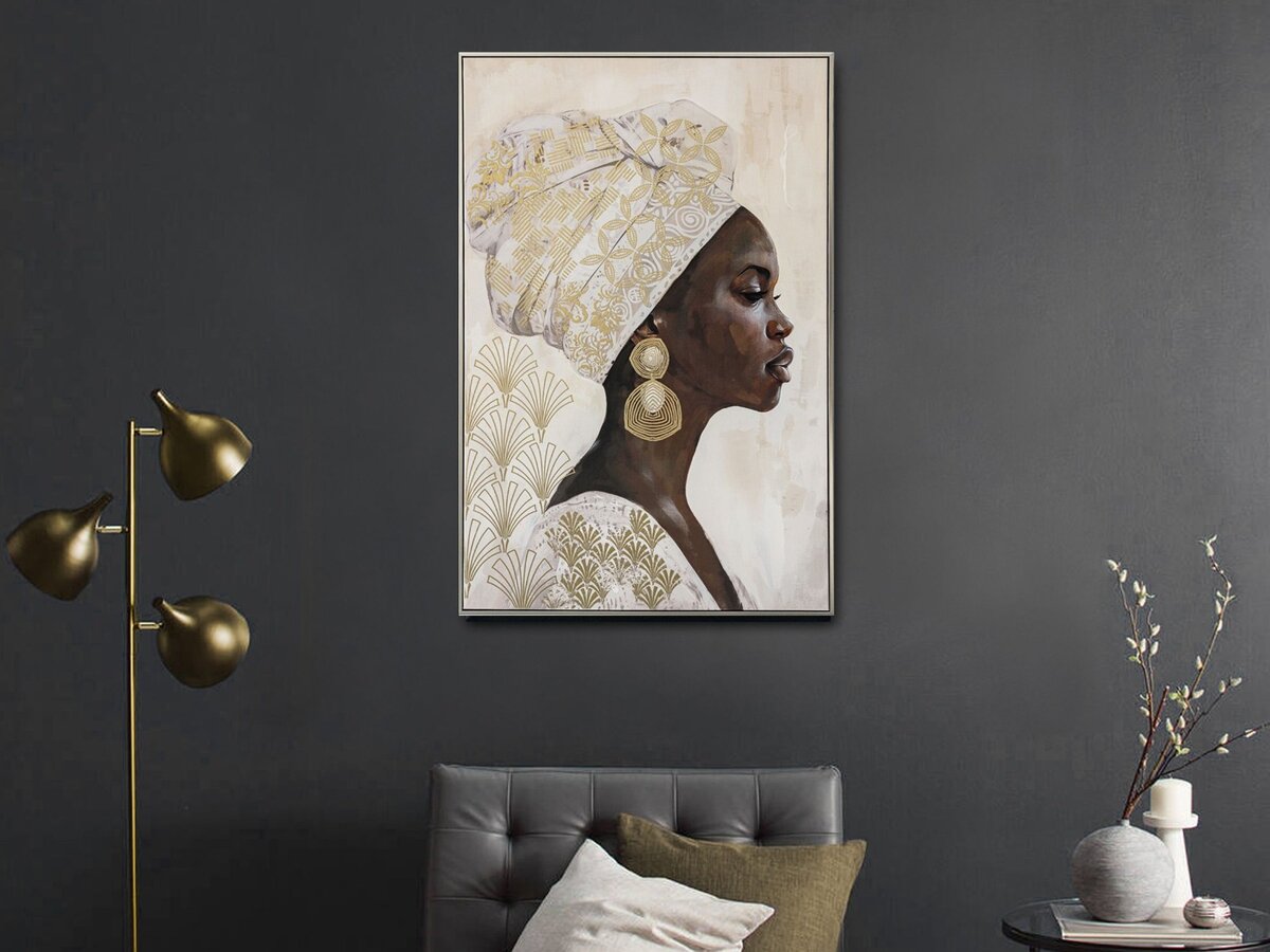 Tableau Éthnique Élégant Doré