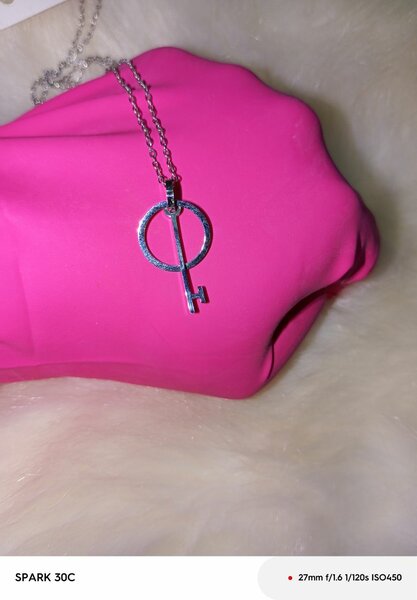 Collier Clé en Argent Élégant