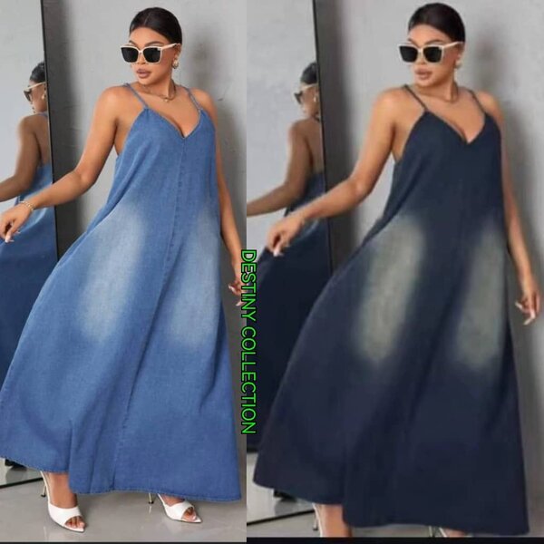 Robe Maxi en Jean Élégante