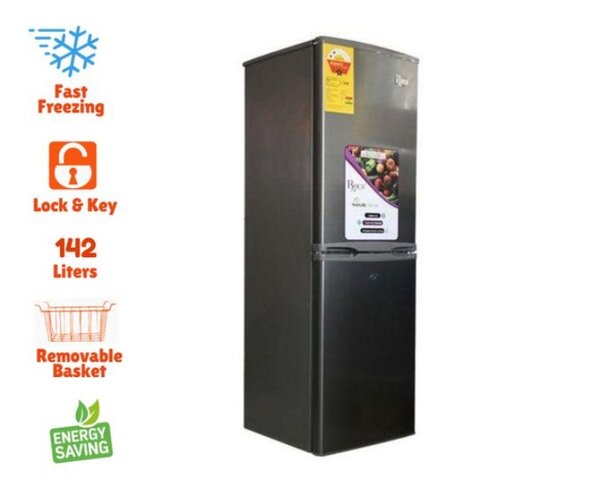 142 Liters Double Door Refrigerator (RFR-160BN-B) - Silver