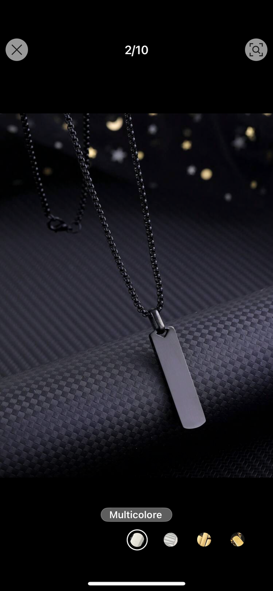 Collier Pendentif Rectangle