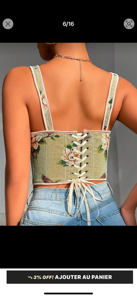 Corset fleuri chic