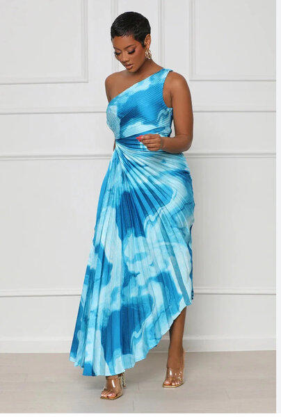 Elegant One-Shoulder Maxi Dress