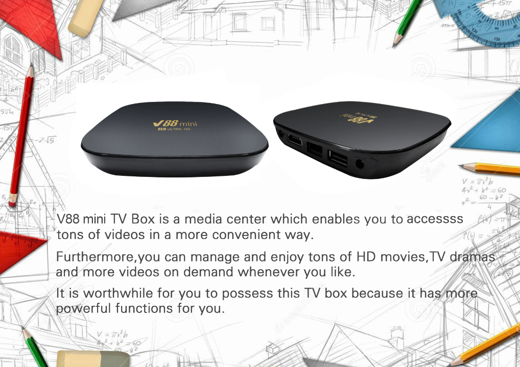 TRANSFORMER VOS TÉLÉ EN TV ANDROID GRÂCE À BOX V88 MINI