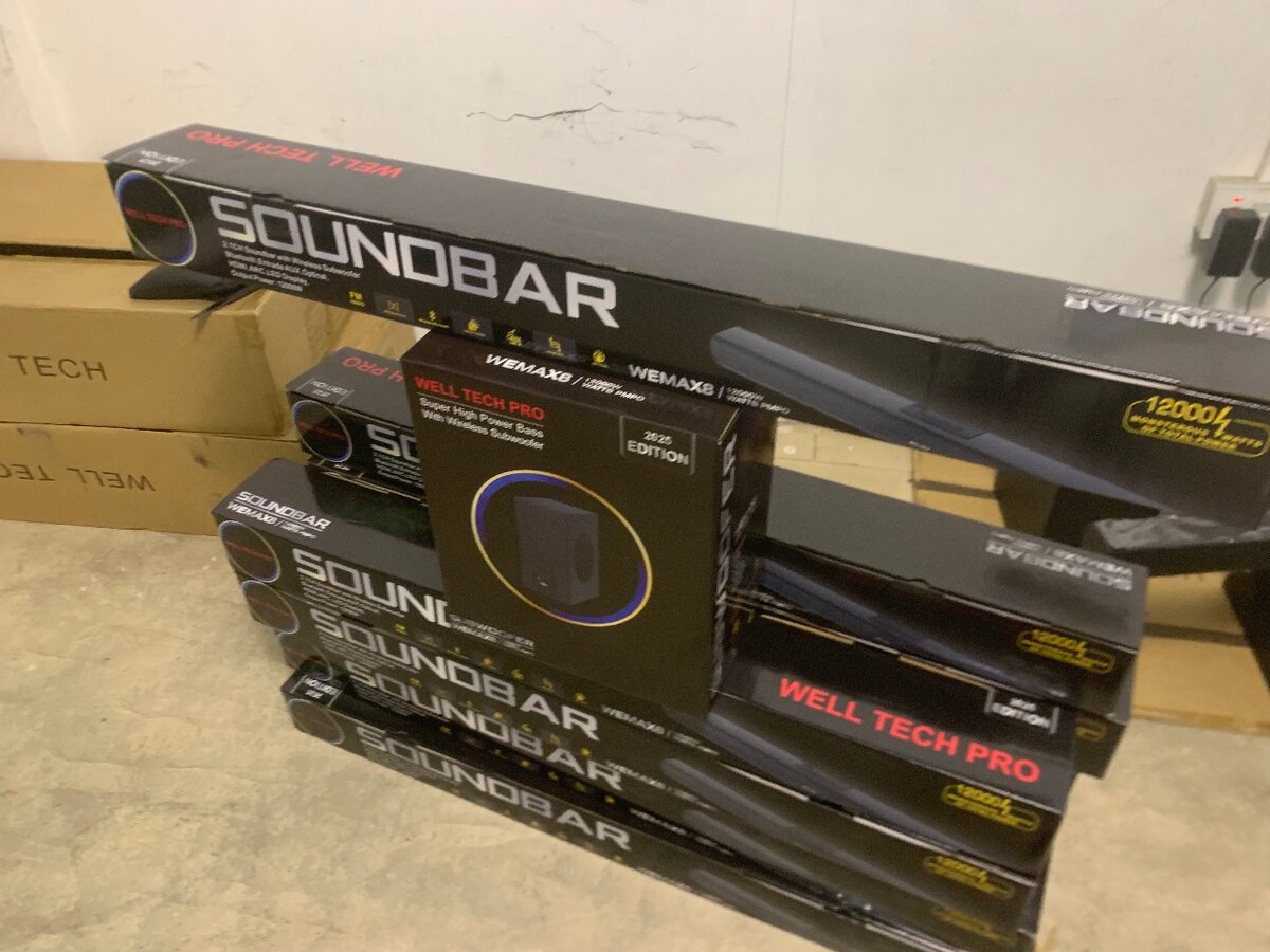 Well tech soundbar and bass woofer