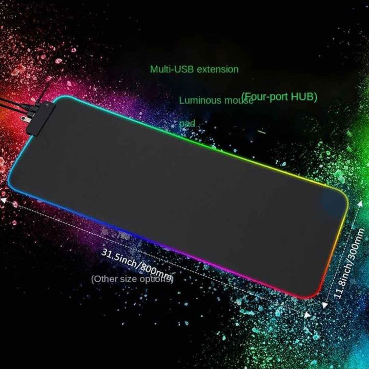 Tapis de souris RGB - Grand format - 80x30 Neuf