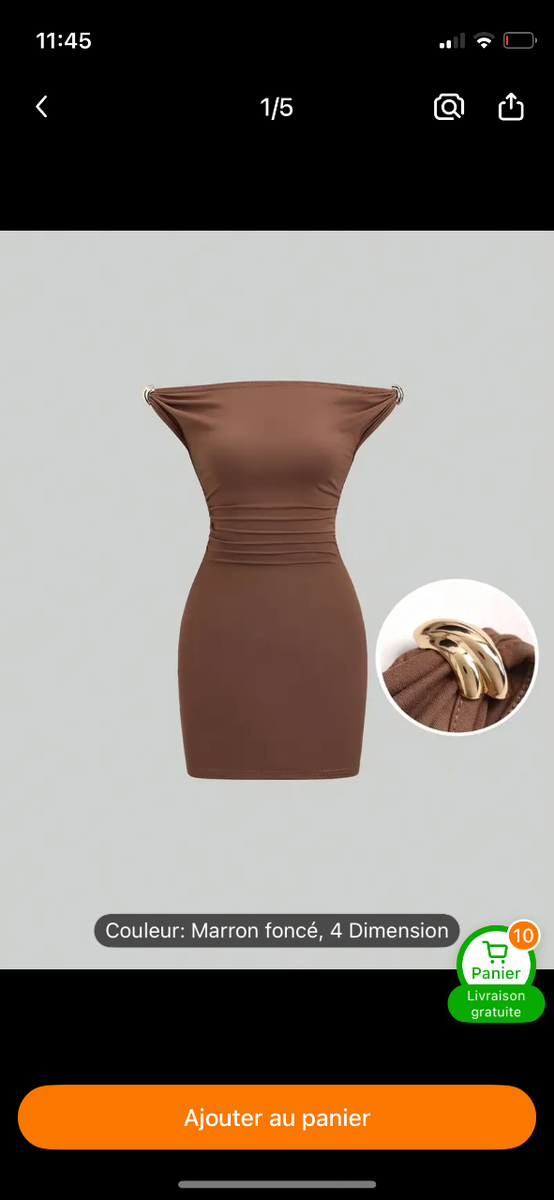 Robe Marron Élégante