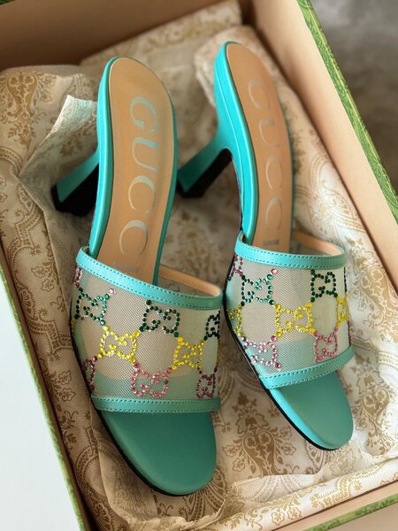 Mules colorés Gucci femme