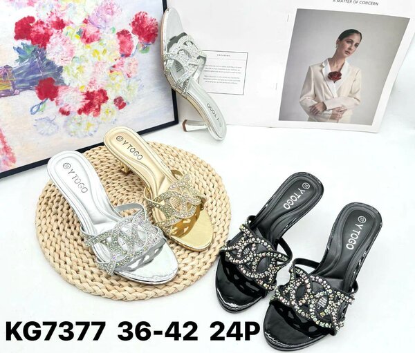 Mules élégantes strass femmes