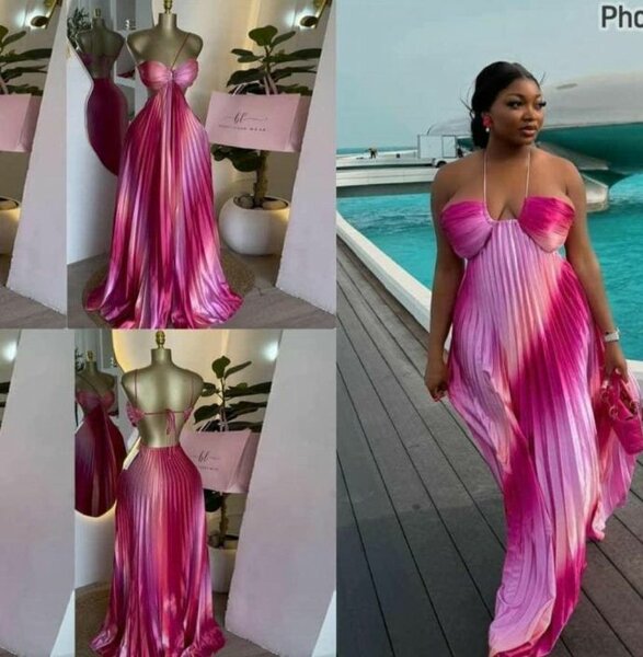 Robe Longue Plissée Élégante