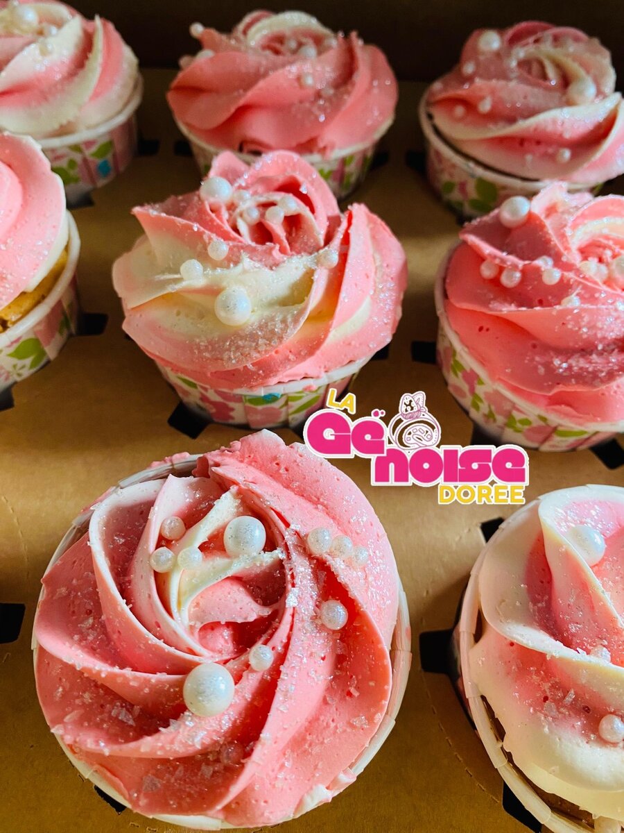 Cupcakes roses délicats