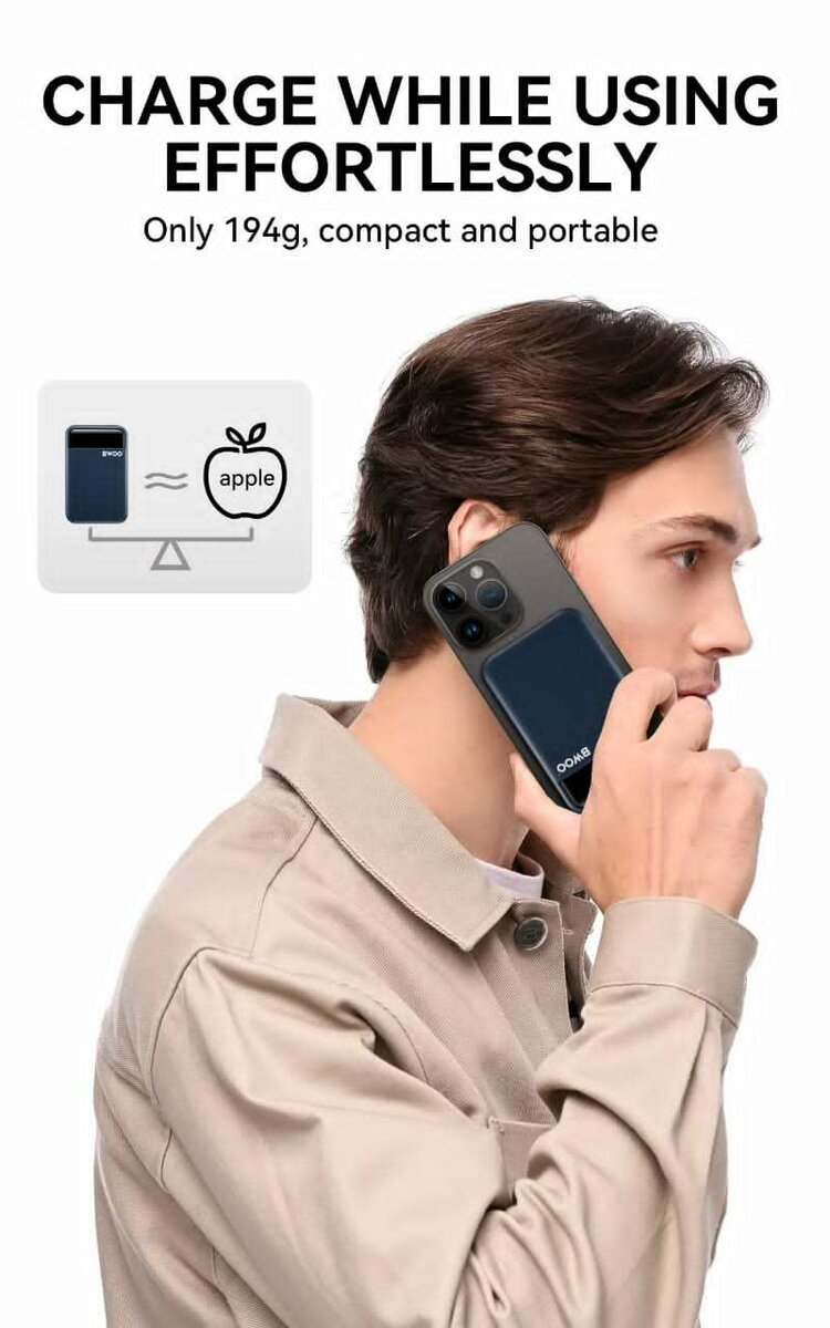 Power Bank Magnétique magsafe 10000Mah, 20w