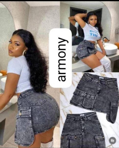 Jupe en jean noire tendance