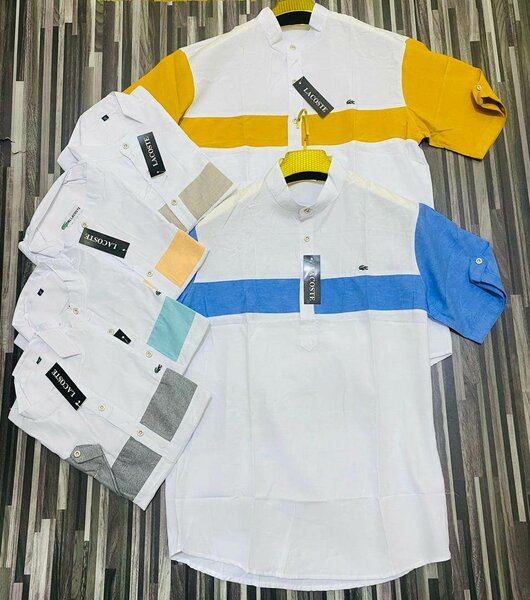 Chemises à demi-manche homme colorées