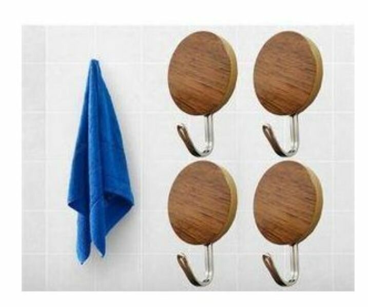 Porte-serviettes mural en bois