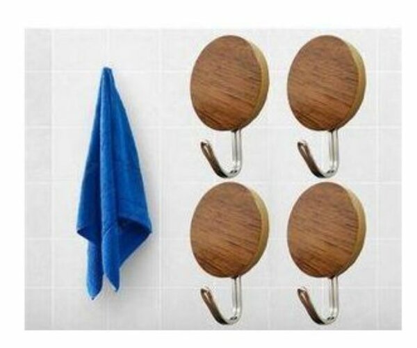 Porte-serviettes mural en bois