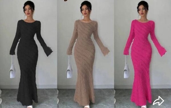 Robe longue en maille élégante