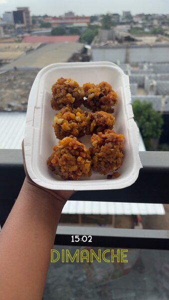 Boules de chips de banane