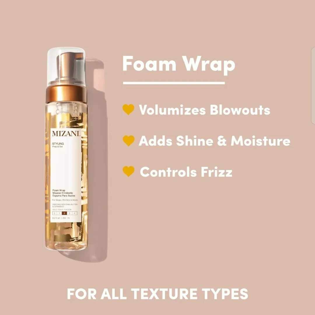 Mizani Styling Foam Wrap Mousse Enrobante Prep Set 250Ml