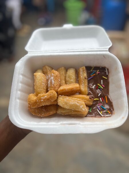 Churros au chocolat nutella