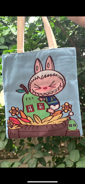 Sac cabas motif lapin mignon