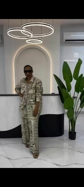 Ensemble pantalon imprimé chic