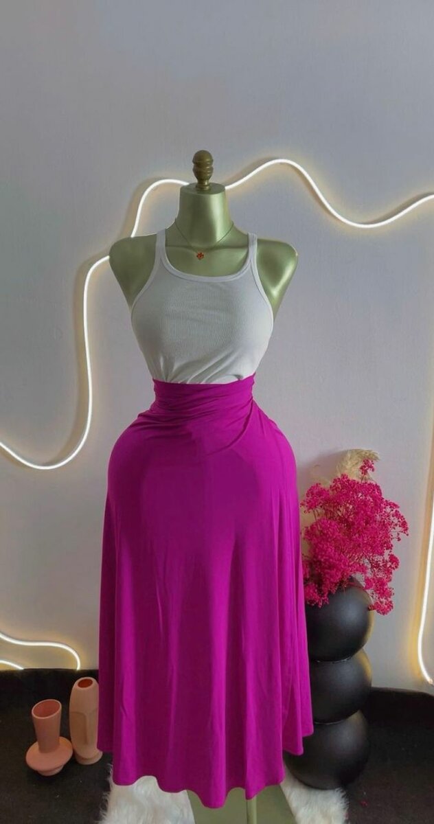 Jupe Longue Violet Élégante