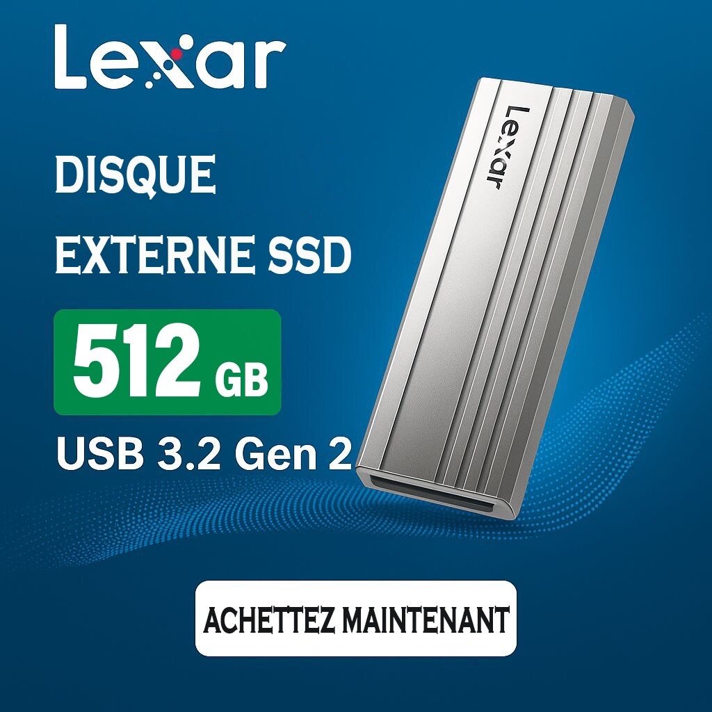Disque dur externe SSD 512 Gb