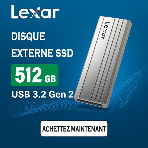 Disque dur externe SSD 512 Gb
