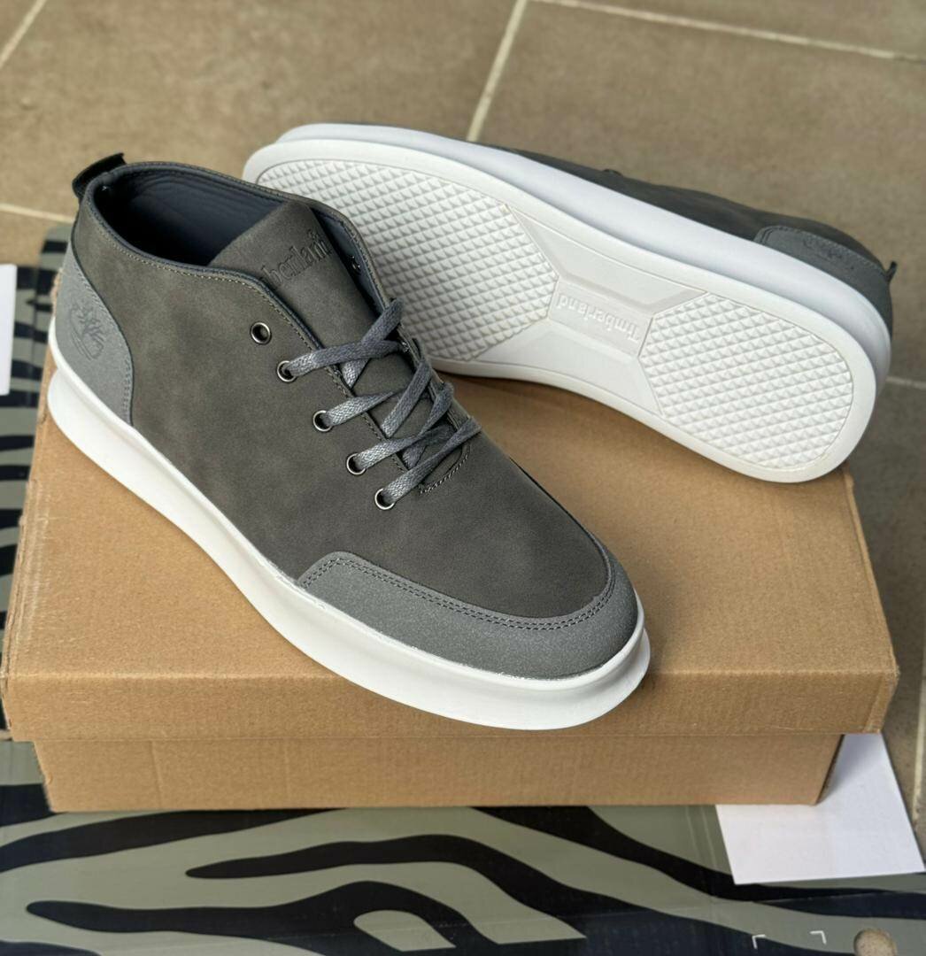 Baskets montantes grises homme